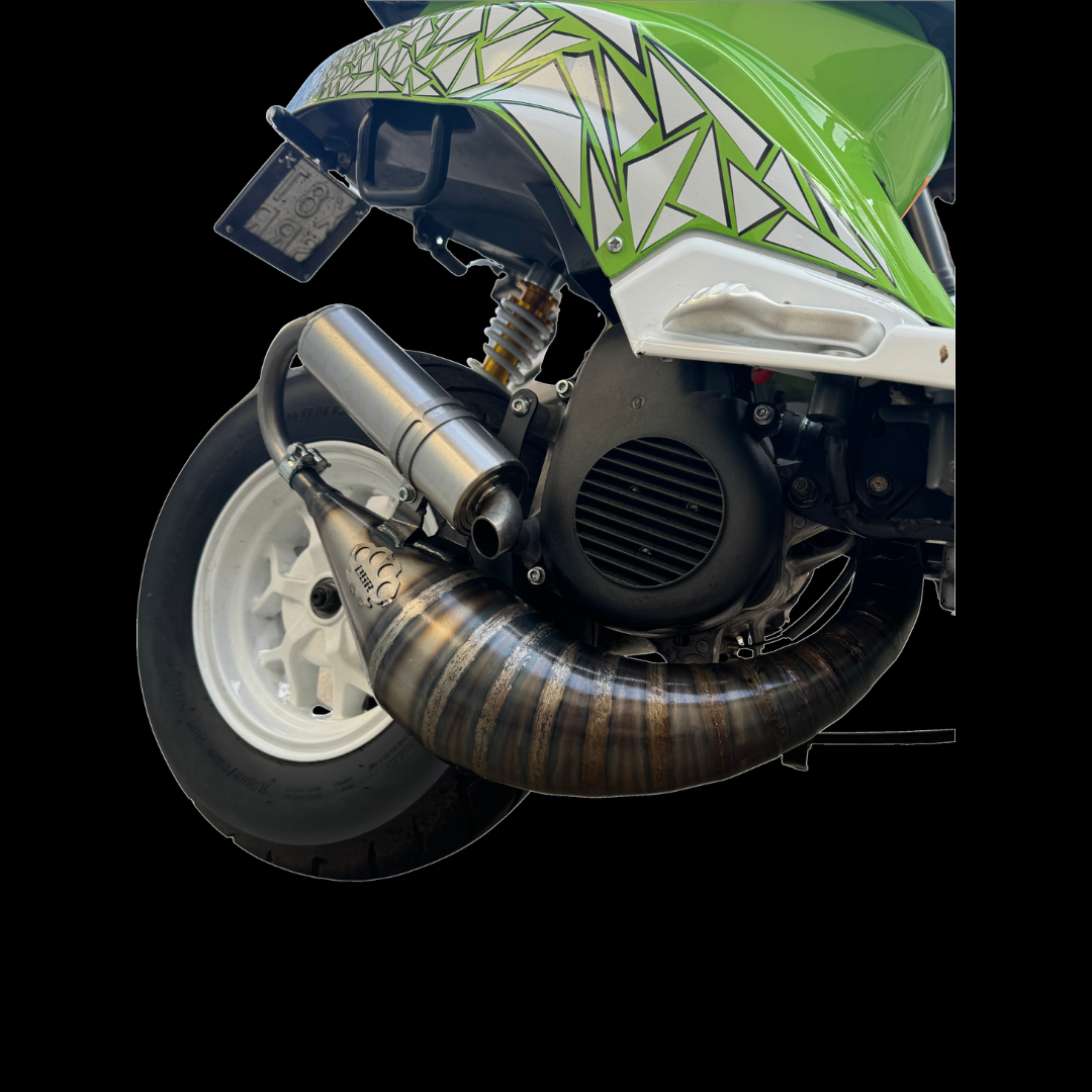 Marmitta DBR Minarelli Verticale Trofeo - MBK Booster Spirit, Next Generation e Stunt - Yamaha Zuma e Slider - DBR Factory