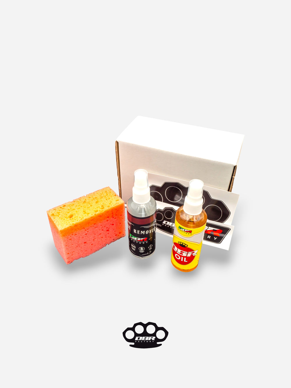 DBR Care Kit Classic - Olio Antiruggine + Rust Remover + Spugna & Adesivi - DBR Factory