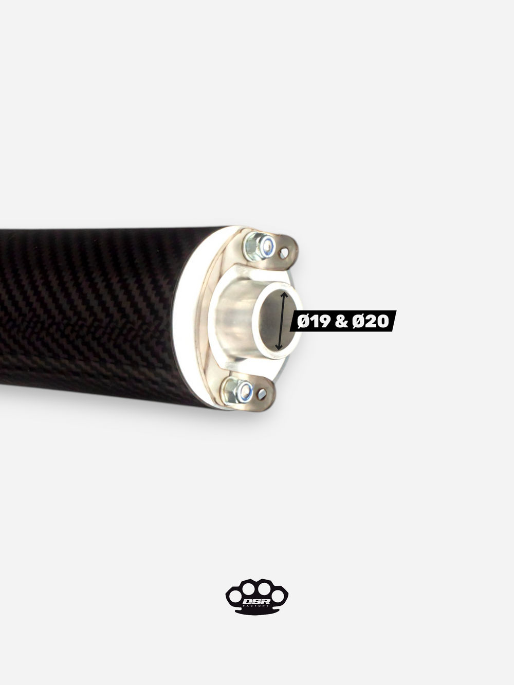 DBR Silenziatore Universale Moped 150mm e 190mm - Diametro 19mm e 20mm - DBR Factory