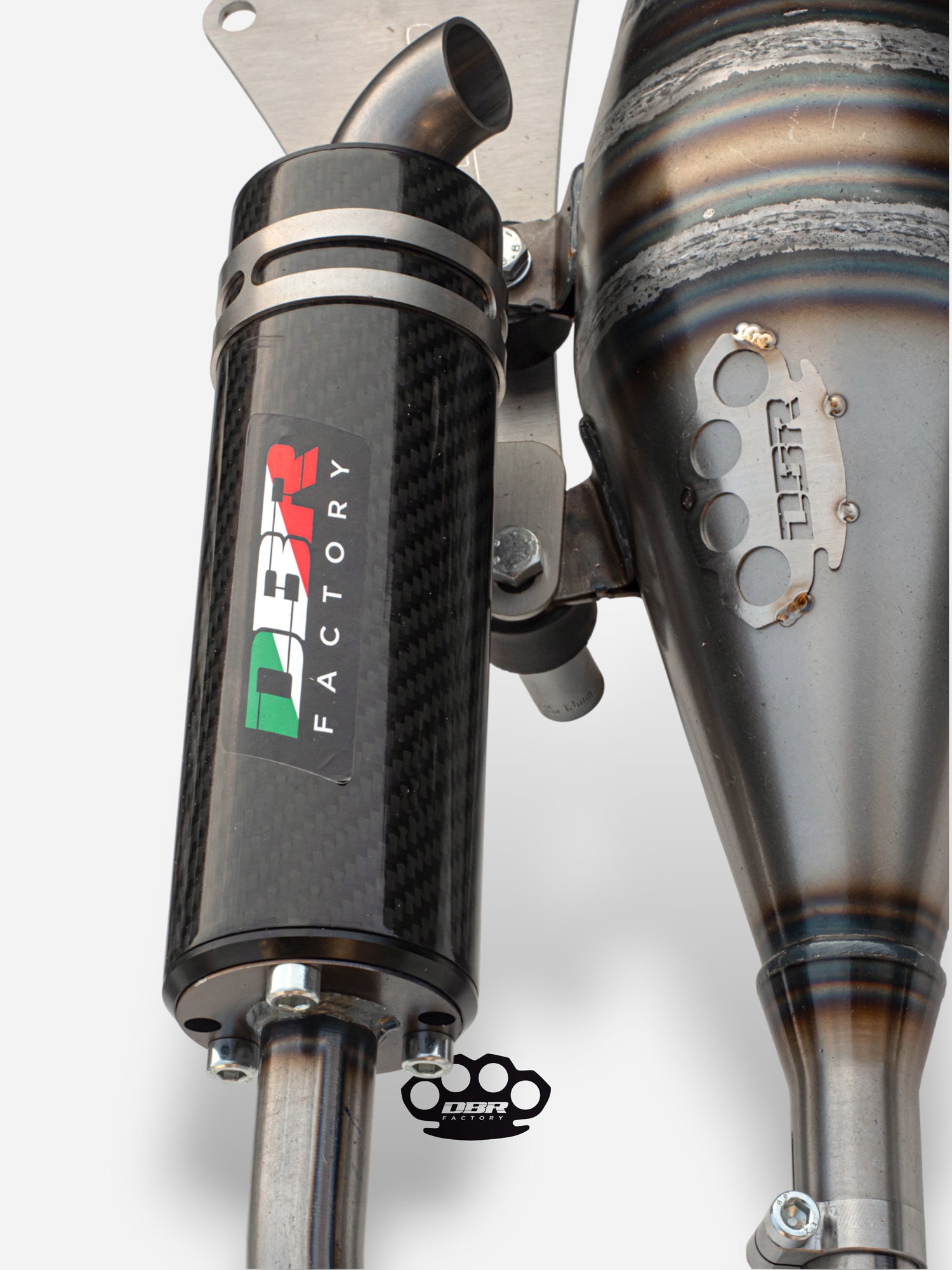 Marmitta DBR Minarelli Orizzontale - Scarico Trofeo 70-89cc - DBR Factory