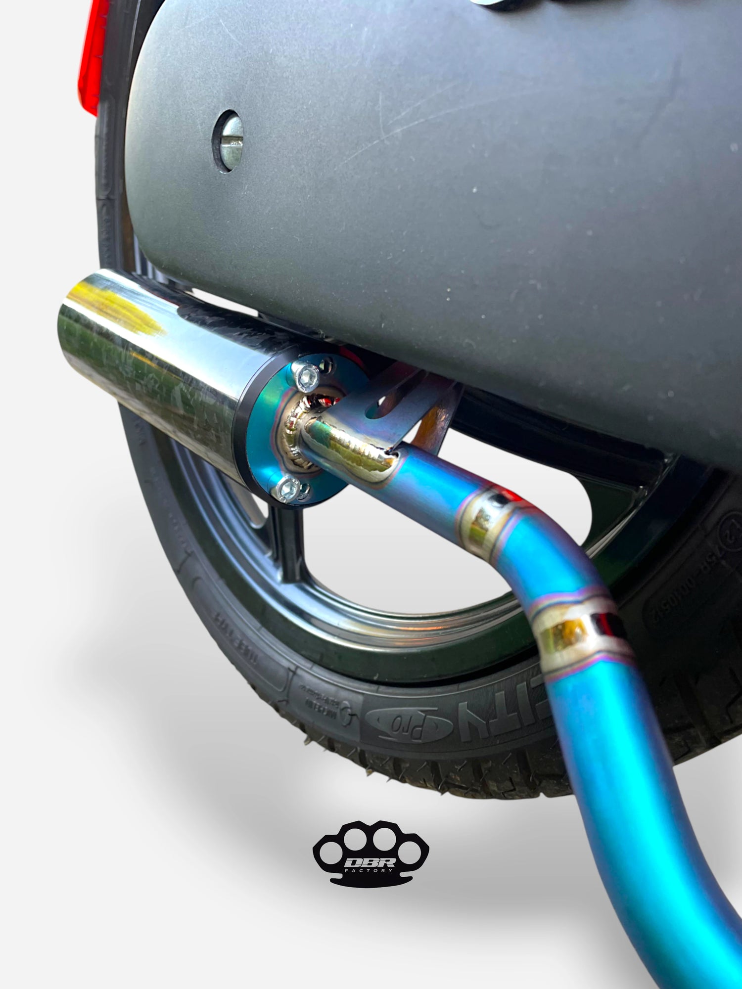 DBR Titanium Wyvern Exhaust Multicolor - Vespa and Gilera