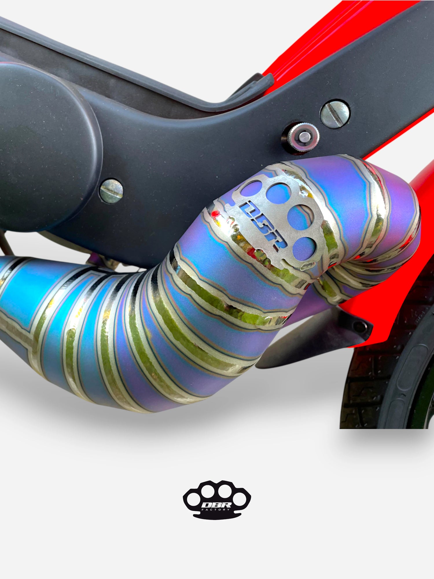 DBR Titanium Wyvern Exhaust Multicolor - Vespa and Gilera