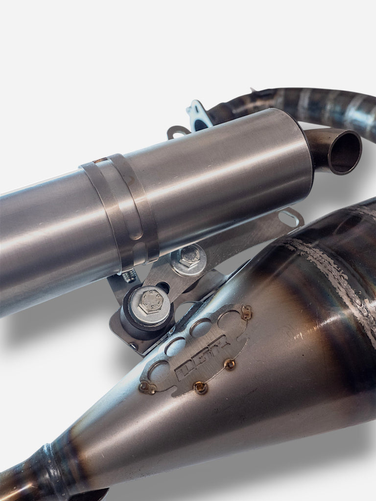 Marmitta DBR Minarelli Verticale Trofeo - MBK Booster Spirit, Next Generation e Stunt - Yamaha Zuma e Slider - DBR Factory