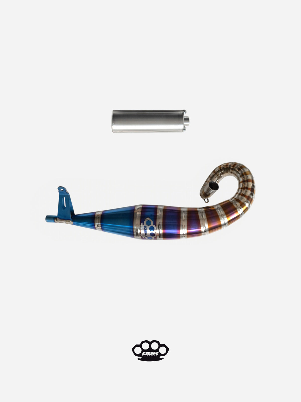 DBR GP04 Multicolor Titanium Exhaust - Vespa and Gilera Moped
