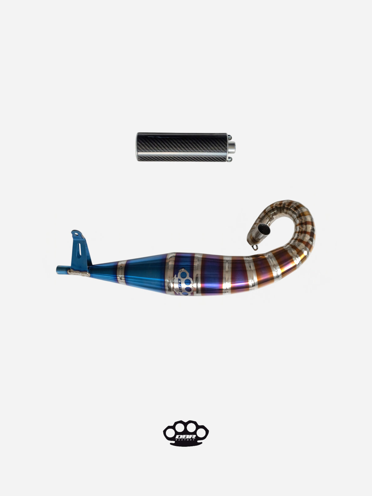 DBR GP04 Multicolor Titanium Exhaust - Vespa and Gilera Moped